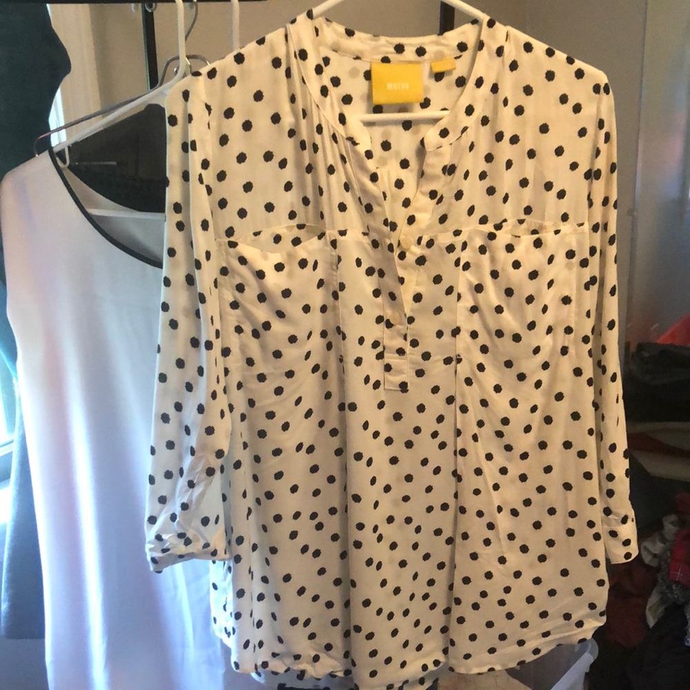Maeve polka dot blouse medium